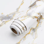 Lacheery 15.8INX46FT Matte White Gray Gold Marble Contact Paper Peel And Stick. Fixed Price $71.99.