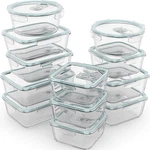 Razab 24PC Glass Food Storage Container Set Airtight Meal Prep W/ Steam Ven.... Fixed Price $34.99.