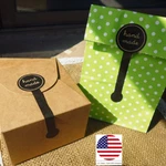 "hand Made" Stick-on Labels. Elegant Package Sealing For Crafts & Food. Fixed Price $5.88.