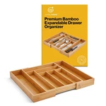 Bamboo Expandable Drawer Organizer. Wooden Storage Tray With Dividers For Sil.... Fixed Price $41.55.