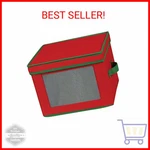 Household Essentials 536RED Holiday China Storage Chest With Handles. Fixed Price $23.89.