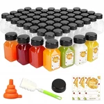 Tomnk 100PCS 4OZ Juice Bottles, Reusable Small Shot With Lids, Labels.... Fixed Price $61.57.