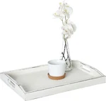 Mygift Rustic Farmhouse Style Whitewashed Wood Breakfast Serving Tray. Fixed Price $22.99.