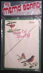 Vintage Dry Erase Memo Board Robins Birds 11.5 X 8.5 New Old-stock Sealed. Fixed Price $8.95.