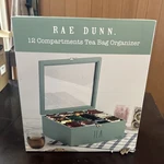 Rae Dunn 12 Compartment Tea Bag Organizer - Sage Green. Fixed Price $20.00.