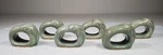 Green Celadon Ceramic Guardian Elephant Novica Napkin Holders 6 Crackled Finish. Fixed Price $39.00.