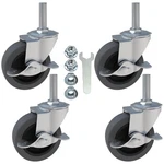Caster WHEELS,4 Inch Thermoplastic Rubber Heavy Duty 1/2"-13 X 1-1/2" Threaded. Fixed Price $40.75.