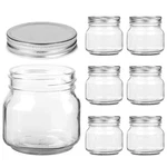 Small Mason Jars Regular Mouth - 8 Oz Clear Glass With Silver Metal Lids.... Fixed Price $24.93.