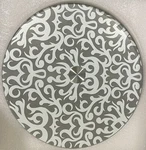 Temptations Classic 12" Tempered Glass Lazy Susan Taupe Brown Beige Nob. Fixed Price $22.99.