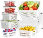 5 Pack Fruit Storage Containers For Fridge With Removable Colanders -. Fixed Price $35.94.