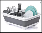 Collapsible Dish Drying Rack Portable Dinnerware Drainer Organizer For Kitchen. Fixed Price $22.98.