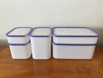 Tupperware Pak-n-stor Rectangular/ Square Container SET(5)**NEW Org Package**. Fixed Price $68.00.