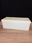 Vintage Tupperware 606-1 Jumbo Bread Keeper Container & Lid 607-2 14" X 6". Fixed Price $20.00.
