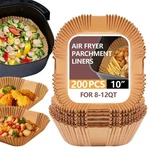 Ubeesize Xl 10 Inch Air Fryer Liners, 200 Pcs Parchment Paper, Frye.... Fixed Price $24.74.