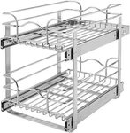 Rev-a-shelf 15X22" 2-TIRE Pull-out Storage Chrome (5WB2-1522CR-1). Fixed Price $150.99.