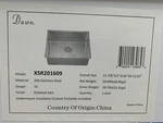 Dawn Undermount Stainless Steel Utility Sink XSR201609. Fixed Price $195.00.