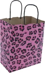 Paper Shopping Bags 100 Pink Leopard Kraft Retail Gift Merchandise 8" X 5" 10". Fixed Price $69.99.