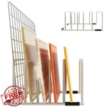 Pajwithl Cookie Sheet Organizer White 1-PACK Cabinet Bakeware Storage Stand. Fixed Price $20.00.