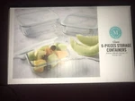 Martha Stewart Glass 6 Piece Food Storage Containers - Set. Fixed Price $15.99.