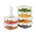 Holdn Storage Vacuum Food Containers, Set Of 6 Glass &. Fixed Price $115.22.