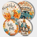 Tucocoo Thankful Electric Stove Burner Covers 4 Pcs Fall Decor Round. Fixed Price $28.68.