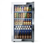 130 Can Beverage Refrigerator Cooler Soda Mini Fridge With Glass Door For Home. Fixed Price $209.99.