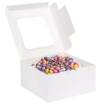 Moretoes 24PCS Cake Boxes, 10X10X5 Inches White Square Bakery Wi. Fixed Price $27.89.