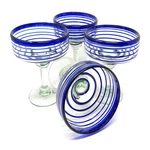 Dos Mexican Hand Blown Glass Set Of 4 Margarita. Fixed Price $82.80.