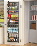 8-TIER Over The Door Pantry Organizer With Adjustable Baskets Black. Fixed Price $58.99.