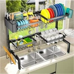 Yklslh 4 Baskets Over The Sink Dish Drying Rack, Extendable Large Capacity. Fixed Price $44.34.