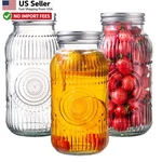 Amzcku 64OZ Vintage Mason Jars Wide Mouth 2 Quart 3 Pack For Canning From Usa. Fixed Price $41.88.