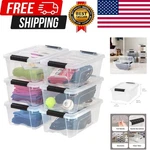 Iris 13 Qt Plastic Storage Box With Lid And Latches 6 Pack Bpa-free, See.... Fixed Price $56.19.