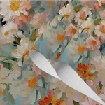 Vintage Kitchen Shelf Liner Textured Floral Contact Wallpaper Dr.... Fixed Price $30.27.