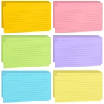Tecmisse 1200 Pcs Ruled Index Cards, 3X5 Inches Colorful Heavy C.... Fixed Price $24.86.