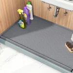 Tigejoy 40" X 22" Under Sink Mats For Kitchen Waterproof, Leak-proof Silicone.... Fixed Price $63.78.