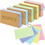 500PCS Colored Index Cards, Inches Flash With Ring, 3X5, Multicolor. Fixed Price $14.88.