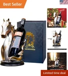 Wine Bottle Holder Racks Tabletop Horse Statue As Home Kitchen Cell.... Fixed Price $106.25.