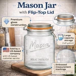 Kitchentoolz 2 Gallon Premium Glass Mason Storage Jars With Airtight Lid. Fixed Price $64.95.