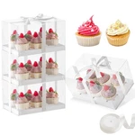 Jcd 4 Pack Clear Cupcake Boxes Plastic Containers With Gift Ribbon 5.5INCHES. Fixed Price $24.95.