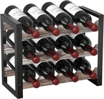 Jackcube Design Wine Rack Freestanding Floor 3 Tier Stackable 12 Bottle Hol. Fixed Price $36.92.
