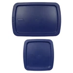 Pyrex C-222-PC (1) Blue 2QT & C-233-PC 3QT Easy Grab Lids. Fixed Price $15.99.