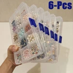 6 Pack Clear Jewelry Box Plastic Bead Storage Craft Container Earrings Organizer. Fixed Price $10.99.
