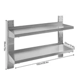 2-TIER Stainless Steel Wall Shelf For Kitchen, Garage, And Home Storage. Fixed Price $75.21.