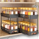 2 Pack Pull Out Spice Organizer For Cabinet, Slide Racks. Fixed Price $32.88.