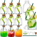 12PCS 10OZ Plastic Patron Bottles With Cork And Straw, Empty F.... Fixed Price $32.05.
