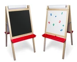 Double-sided Magnetic Dry Erase & Chalkboard Paper Roll Easel For Home Classro. Fixed Price $220.99.