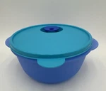 Tupperware 2641F-2 Blue Microwave Reheatable Crystal Dish 1/4 2649F-3. Fixed Price $12.00.