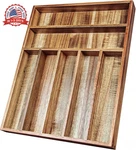Kiteiscat Acacia Wood Silverware Organizer, Kitchen Utensil Drawer For. Fixed Price $36.45.