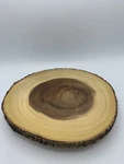 Lipper International Handcrafted Acacia Tree Bark Footed Server Platter, Small. Fixed Price $19.99.