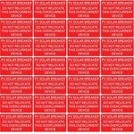 50PCS Premium Solar Breaker Label Pack - 2" X 1.1" Overcurrent Device Sticker.... Fixed Price $37.07.
